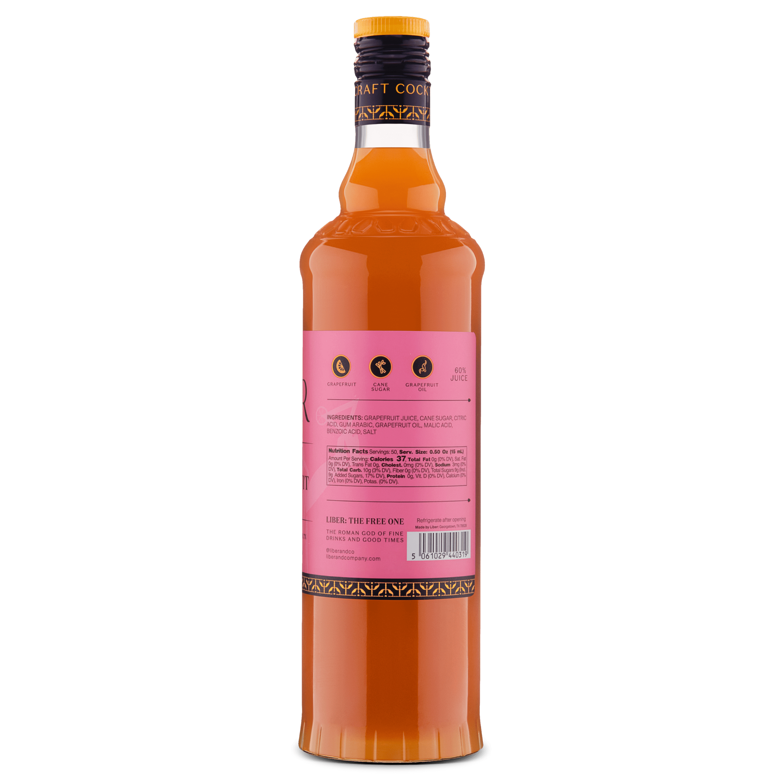 Liber & Co. – Engroshandel Cocktailmix/sirup – Rio Rød Grapefrugt Cordial2