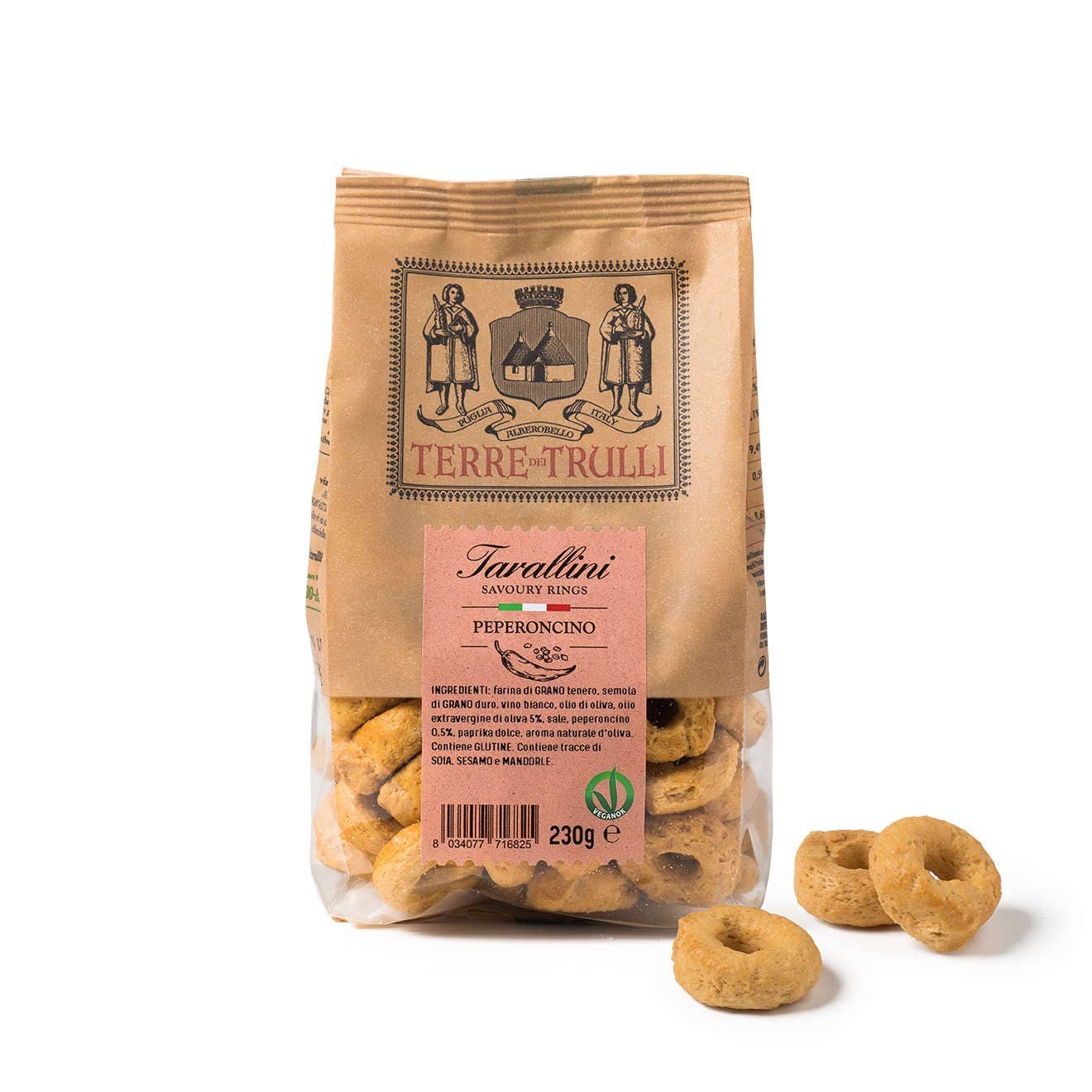 Terre dei Trulli - Wholesale Puffed Snack - Pugliesi Tarallini with Chili Pepper 230g - Italian snack1