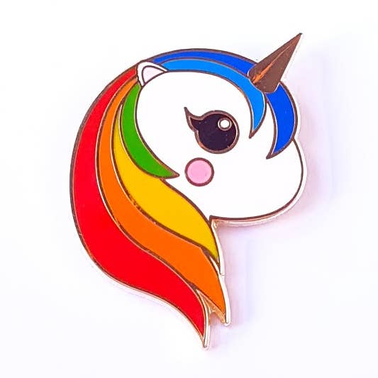 Unicorn rainbow lapel enamel
pin brooch gay unicorn pin for wholesale by Studio Inktvis