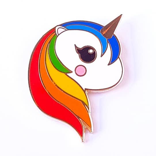 Unicorn rainbow lapel enamel
pin brooch gay unicorn pin for wholesale by Studio Inktvis