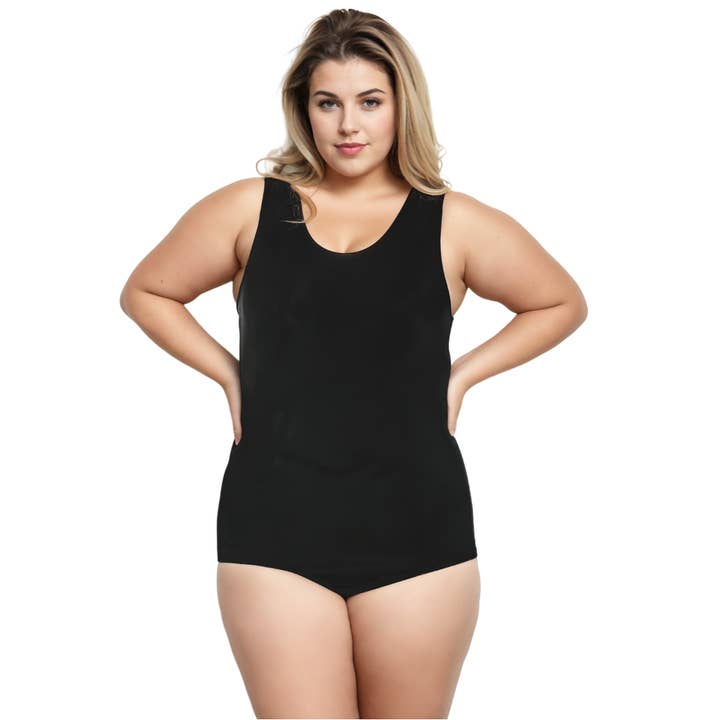 InstantFigure Tank Bodysuit Plus Size Shapewear WB4033C for wholesale by InstantFigure