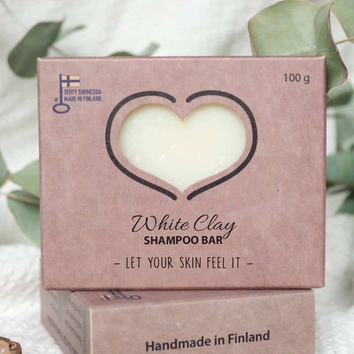 Hvid ler shampoo bar for engroshandel hos Catteco