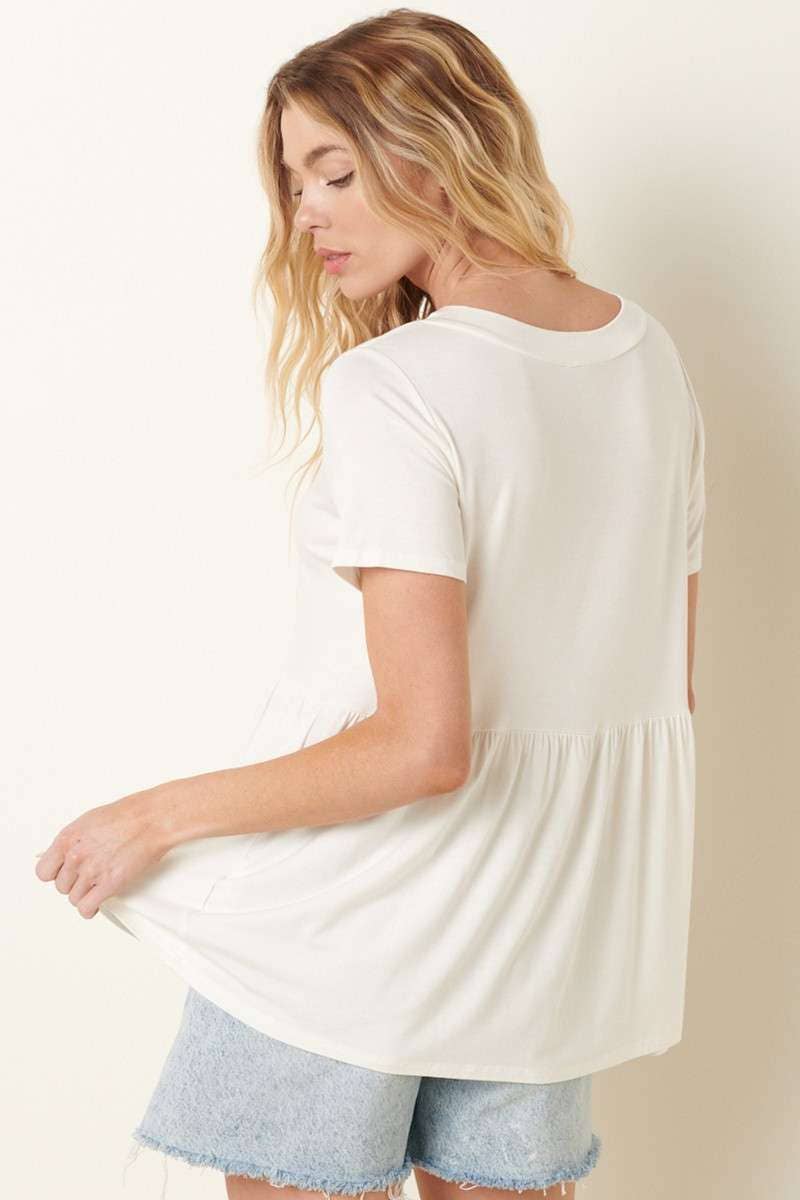 mittoshop - Wholesale Tunic - Women's - BT8128-BAMBOO V-NECK BABYDOLL TOP6