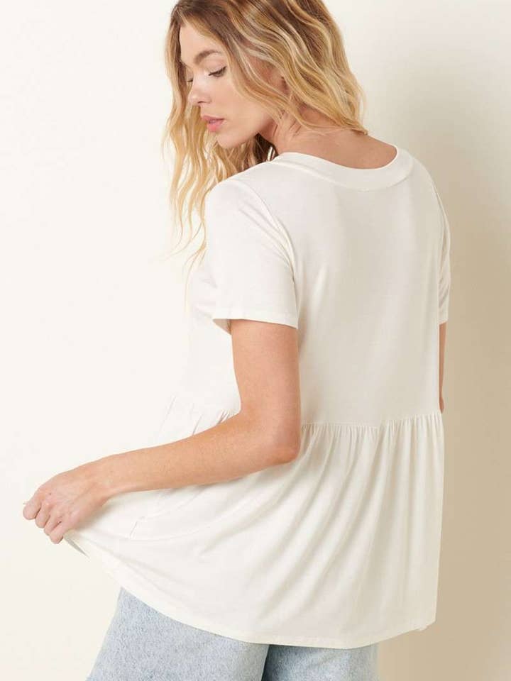 mittoshop - Wholesale Tunic - Women's - BT8128-BAMBOO V-NECK BABYDOLL TOP6