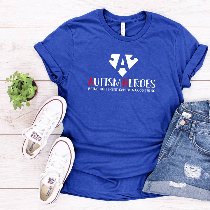 T-shirt graphique à encre Autism Heroes Sights pour la vente par Sights Ink