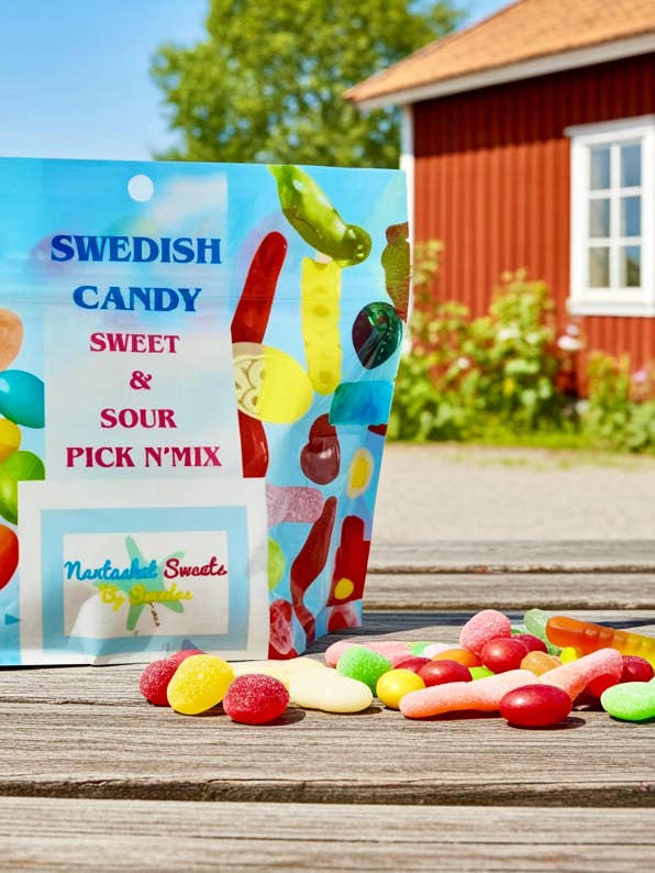 Swedish Candy Pick N' Mix Sour and Sweet packages 8oz for wholesale by Nantasket Sweets By Swedes