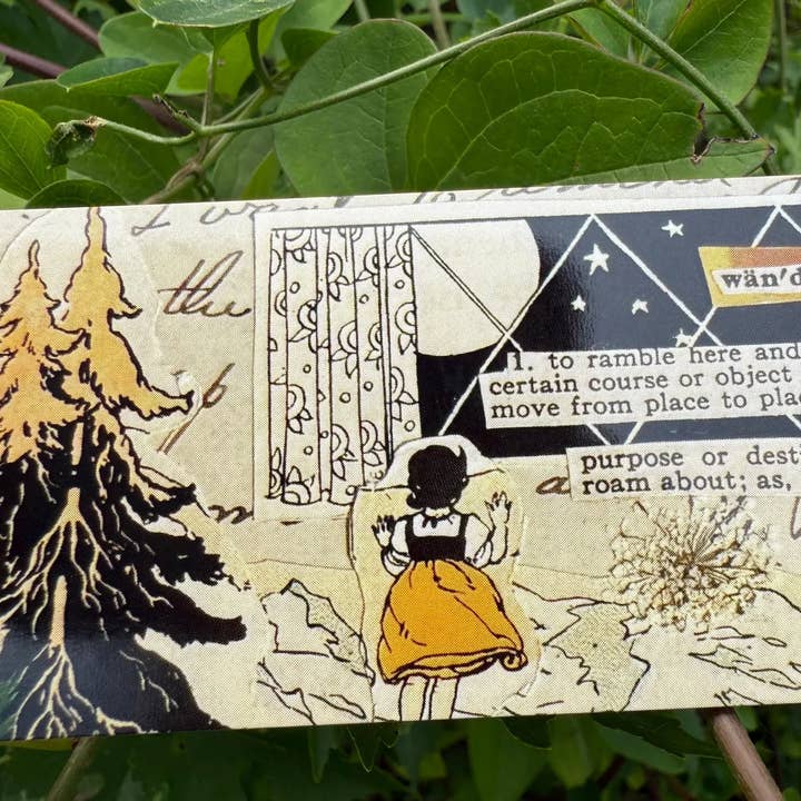 Corkscrew Curiosities - Wholesale Bookmark - Wanderlust Collage Bookmark1