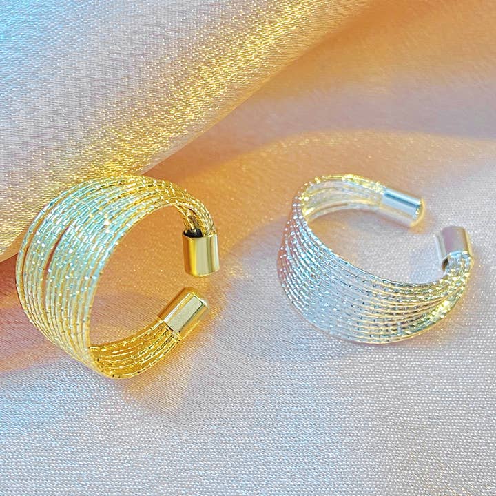 Thick Layered Ring - Wire Style, Trendy, Openable for wholesale by Gemscape UK