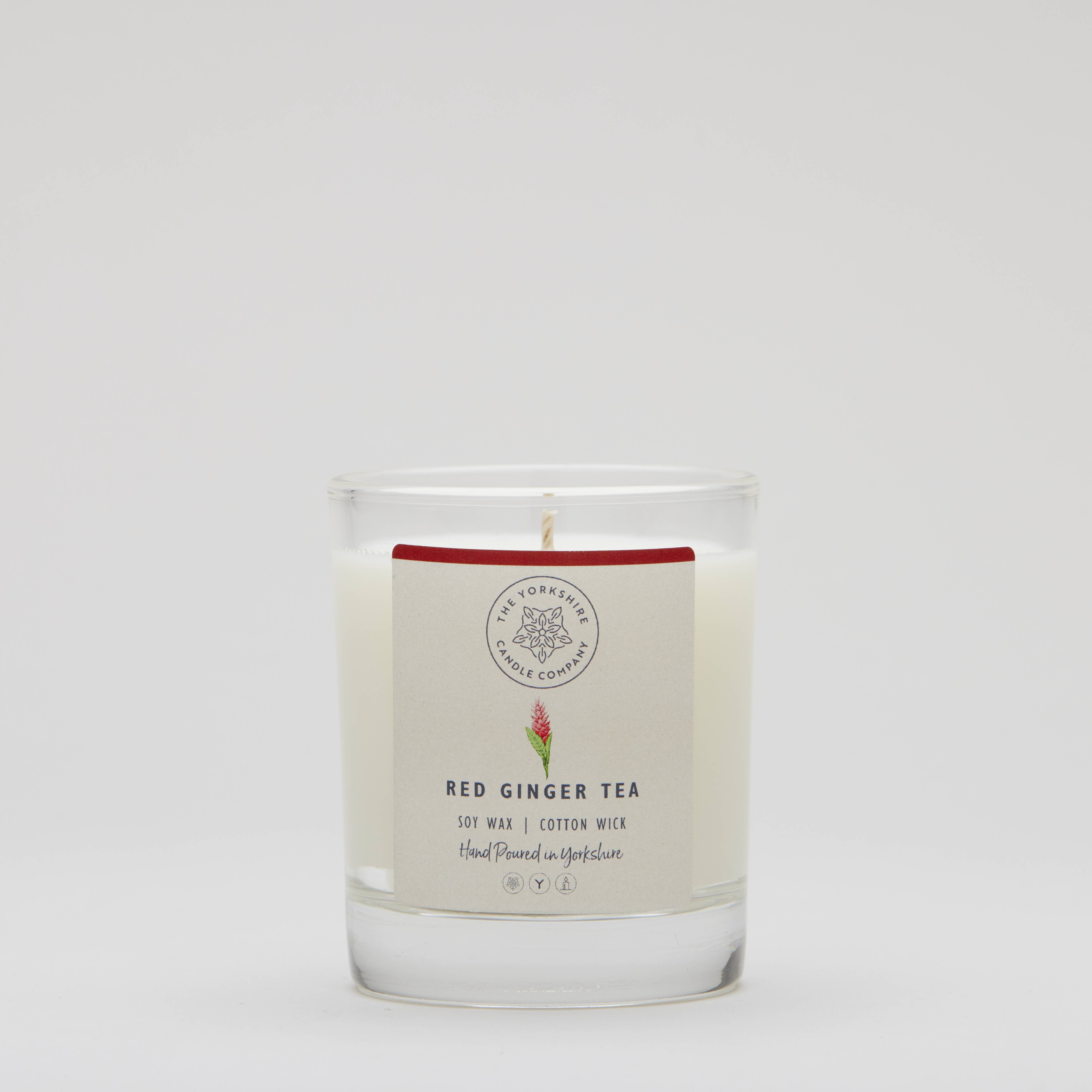 The Yorkshire Candle Company Limited - Wholesale Jar/filled candle - Red Ginger Tea Glass Tumbler | Scented Candle | Soy Wax