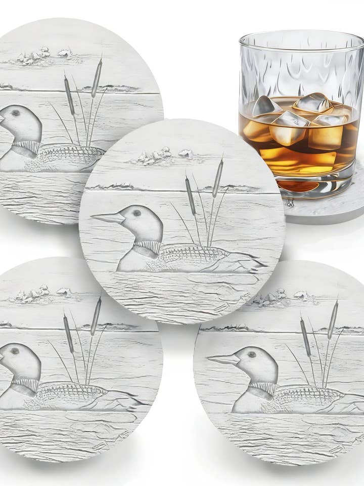Loon Coasters for wholesale by McCarter Coasters