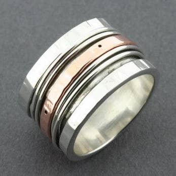 Bague multifilée en cuivre/argent pour la vente par Makers & Providers