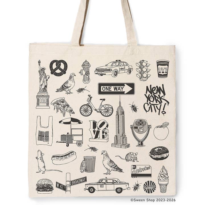 Bolsa de lona de algodón de NYC para regalo de Nueva York para venta al por mayor de Sween Shop