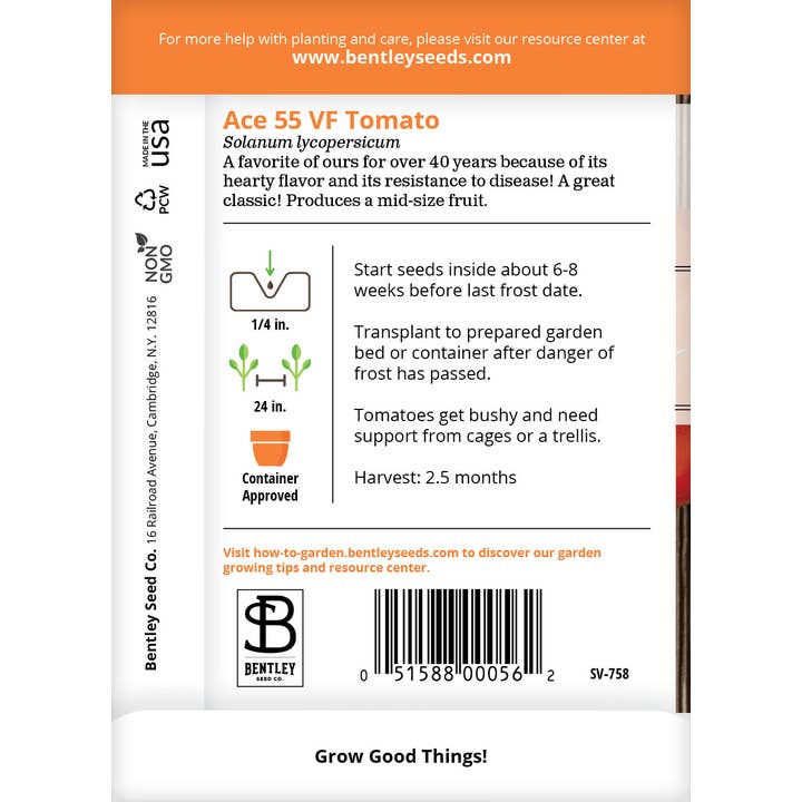 Bentley Seed Co. - Wholesale Plant Seeds - Tomato-Ace 551