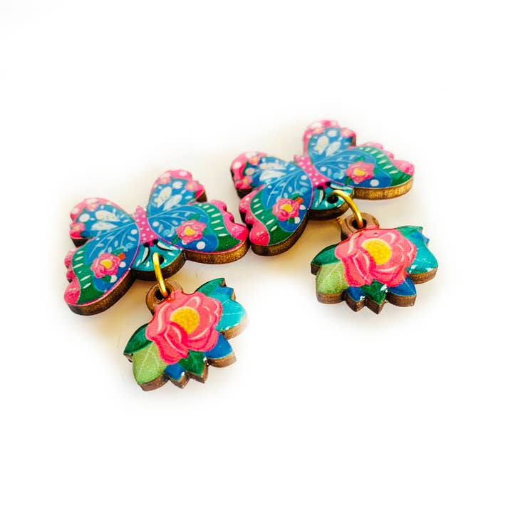 Rosie Rose Parker - Wholesale Dangle Earrings - big butterfly earrings summer bold earring statement 6