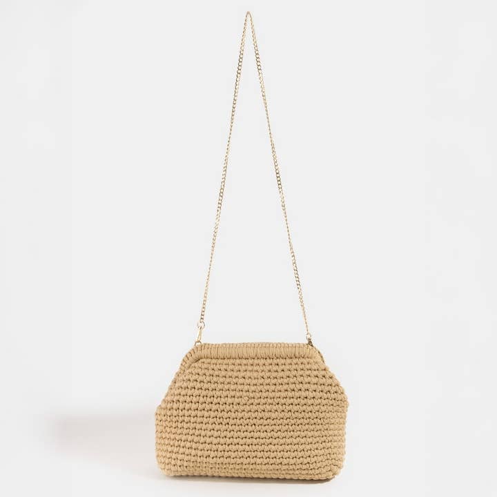 Collections by Fame Accessories - Wholesale Crossbody bag – Women's - Soft Braided Weave Chain Strap Shoulder Bag2