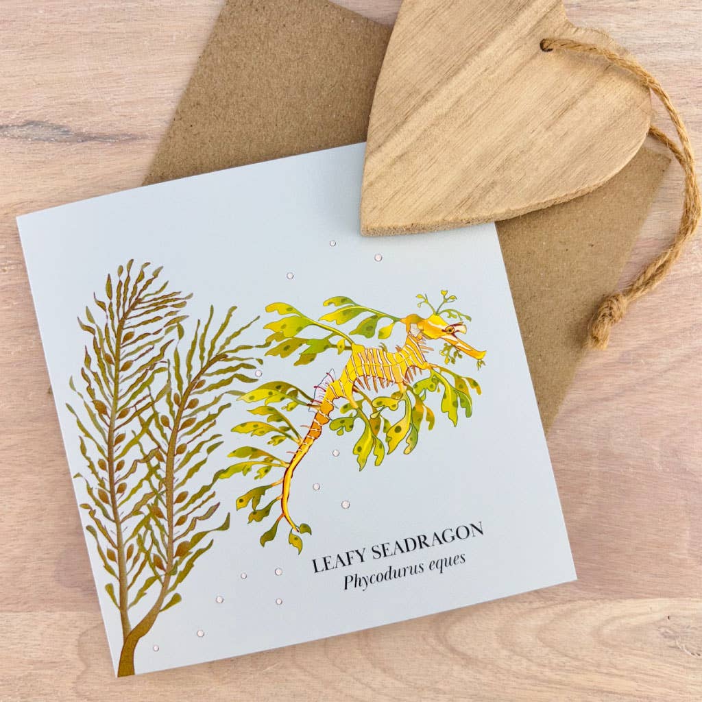 Lucky Little Penguins - Wholesale Everyday Greeting Card - Card Leafy Seadragon1