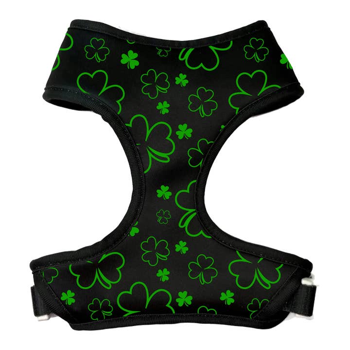 Arnés de Trébol de la Suerte de Satén Negro para venta al por mayor de House of FurBaby