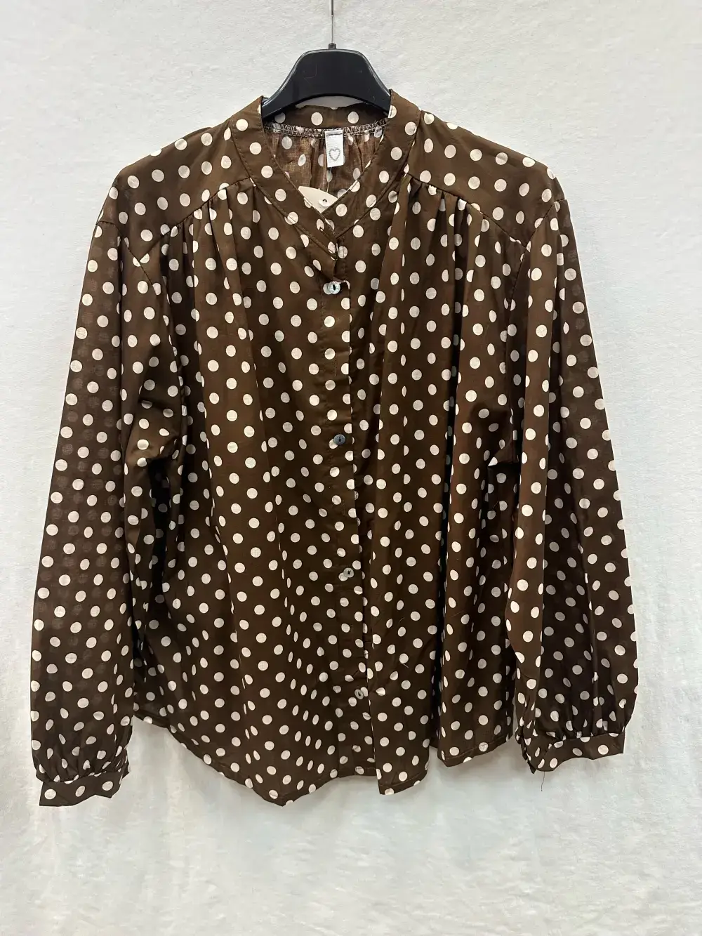 Mimi & Gogo - Wholesale Button Down Shirt - Women's - Printed Cotton Polka Dot Shirt3