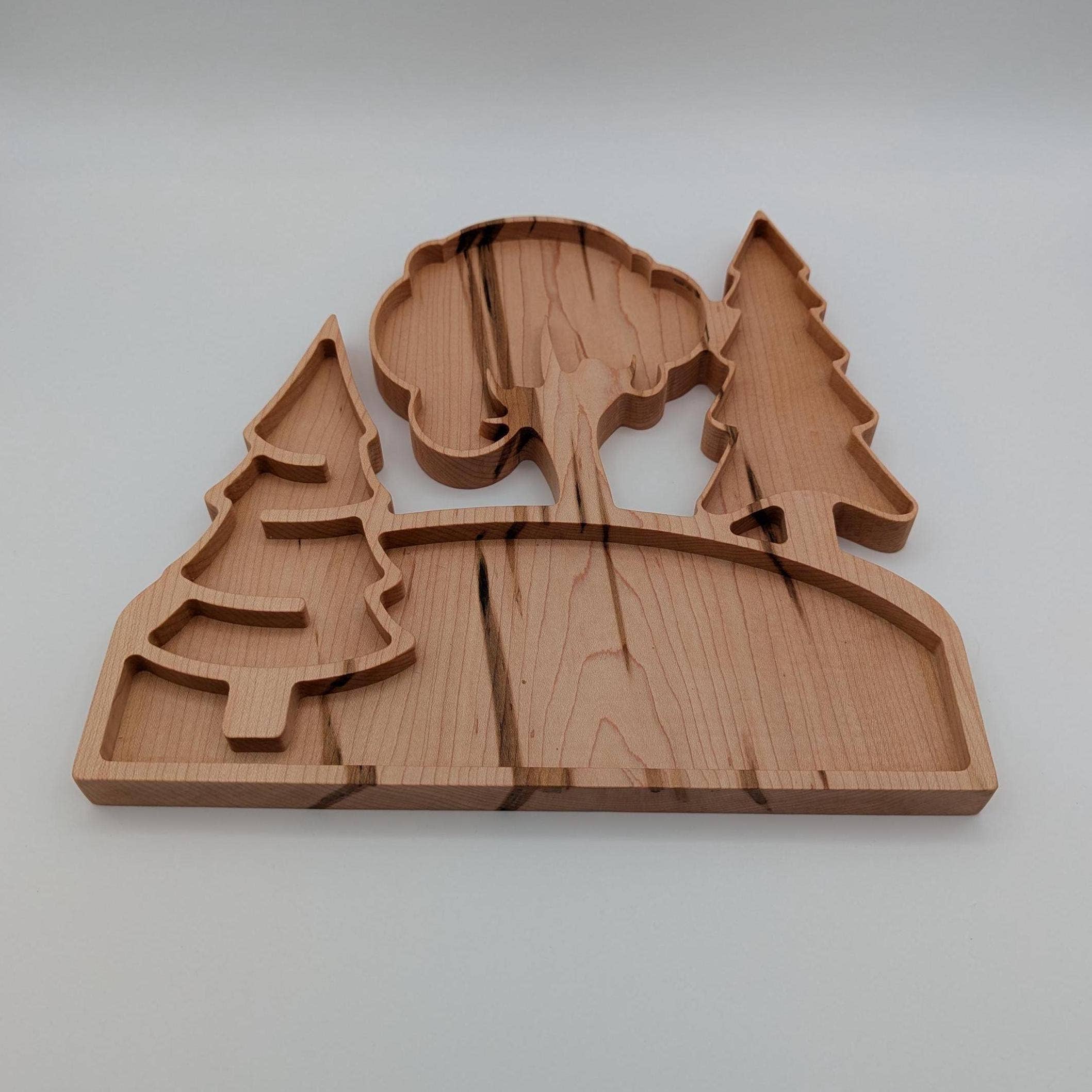 Carved Together Co – wholesale Wood toy – Child – Forest Landscape Sensory Play Tray - Large1