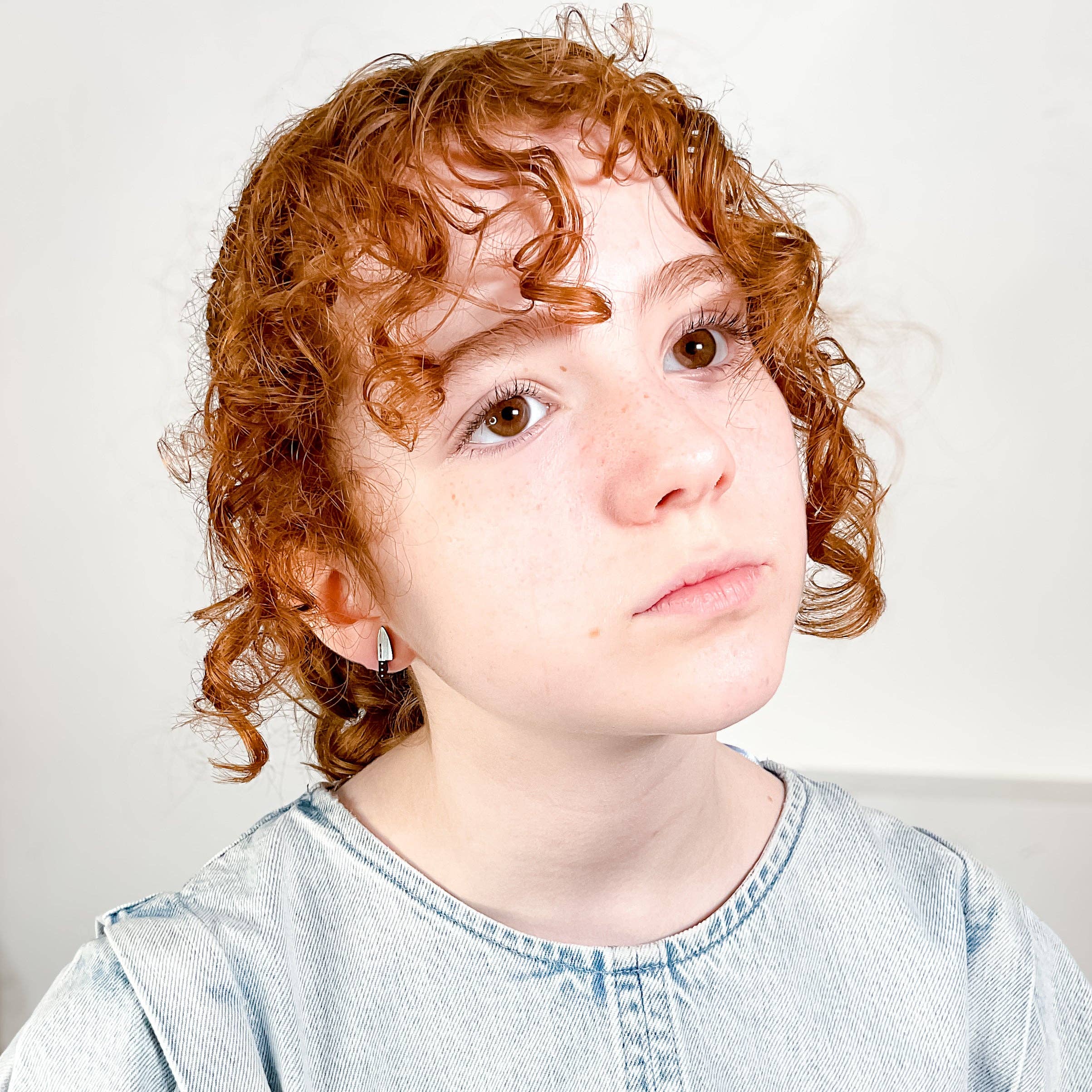 Vinca - Vente Clous d'oreille - Boucles d'oreilles couteau de chef minuscule 1/2" en argent1