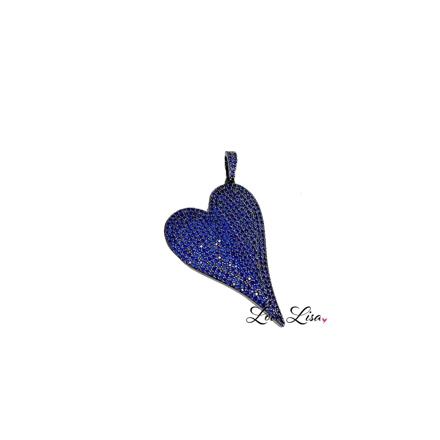 Love, Lisa - Wholesale Individual Charm/Pendant - Magnificent Slanted Heart Charm4