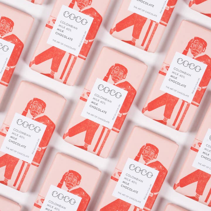 COCO Chocolatier - Wholesale Chocolate Bar - Colombian Milk 40% Mini Chocolate Bar (Pack of 24)