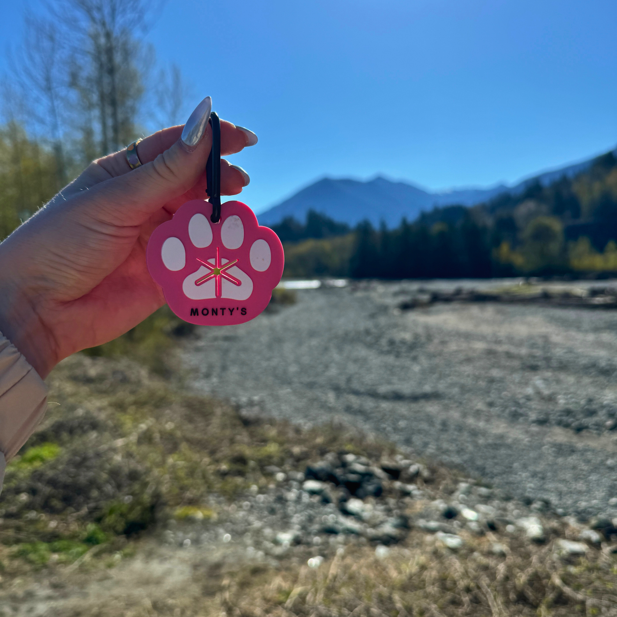 Monty's Bags - Wholesale Pet Poop Bag Dispenser - Silicone Used Poop Bag Handsfree Holder - Paw Print6