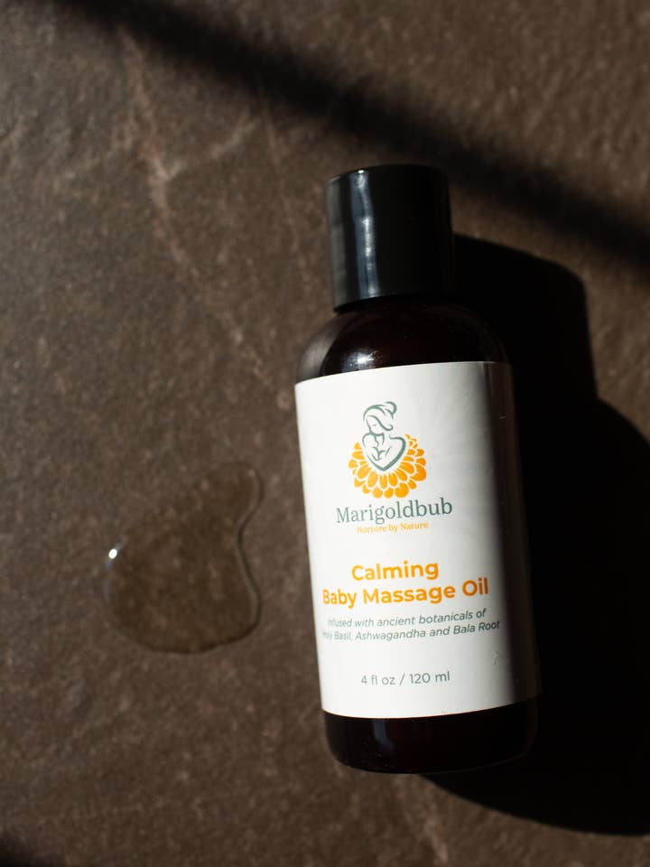 Calming Baby Massage Oil for wholesale by Marigoldbub LLC