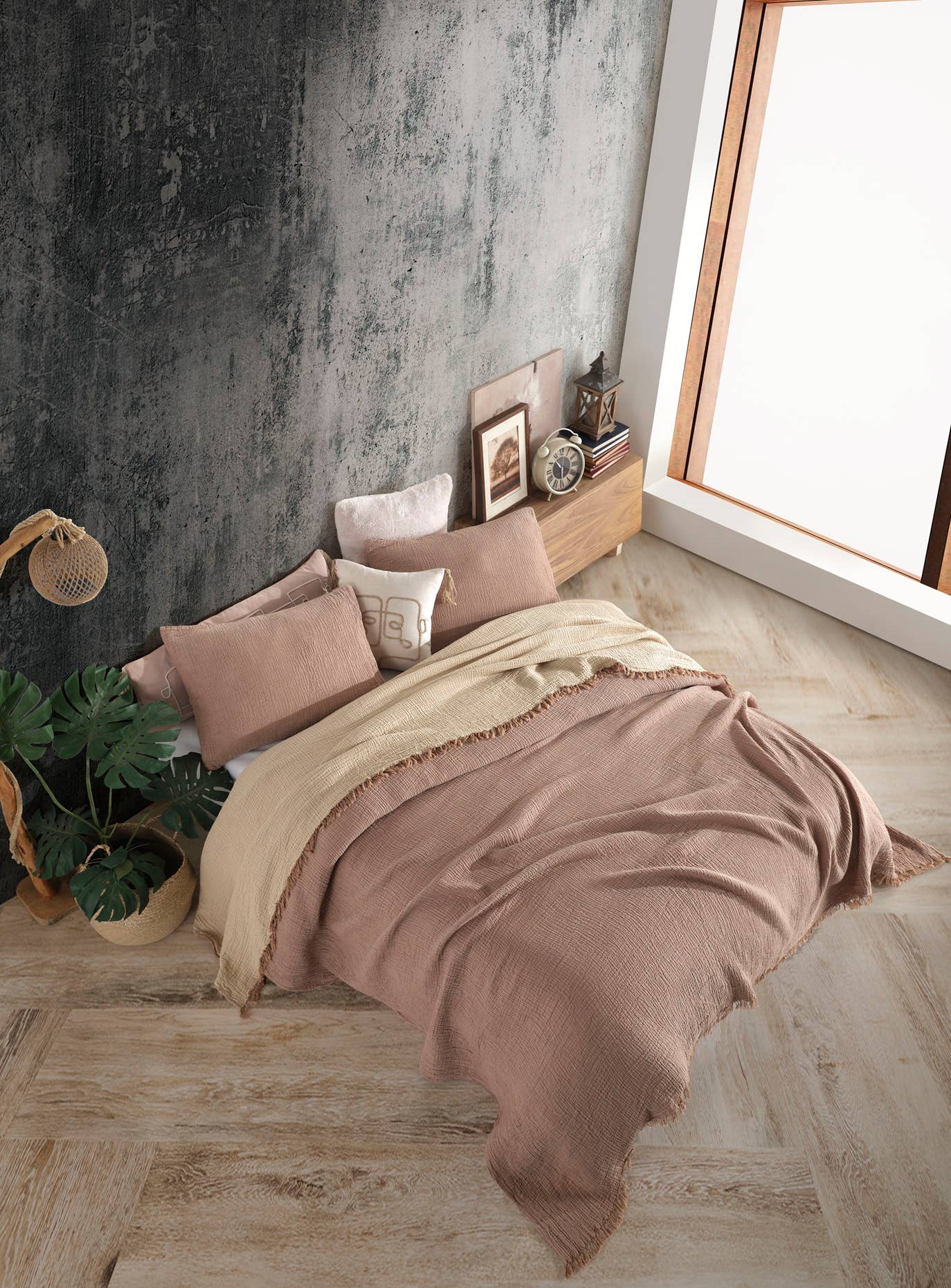 destinyhometex - Wholesale Throw Blanket - Purple color 4 layer gauze throw13