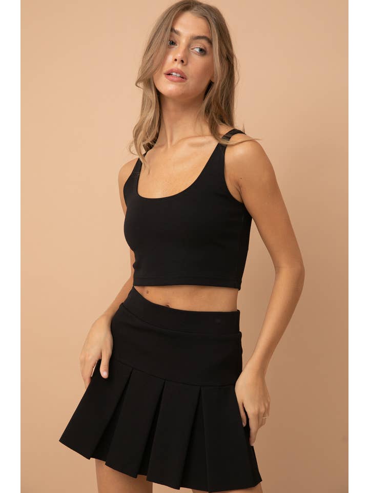 freeme - Wholesale Athletic Skirt - Women's - SUPER STRETCHY PONTE MINI TENNIS SKIRT(ST#FRSK1126N)