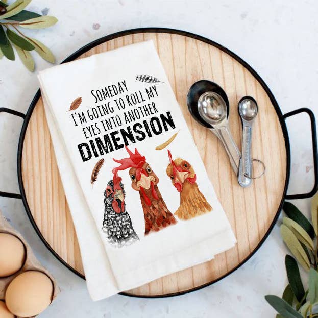 Avery Lane Gifts - Wholesale Tea Towel - Rolling my eyes into another Dimension Cotton Tea Towels