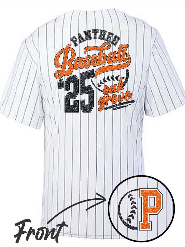 Maillot de baseball personnalisé en faux paillettes (BASEBALL1059-DTF-J) pour la vente par Hustle+Heart