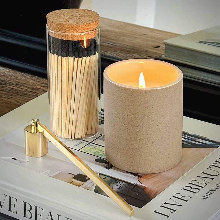 Thankful Greetings - Wholesale Matches - 4" Matches in Large Chic Cork Top Jar - Color(s) of Choice