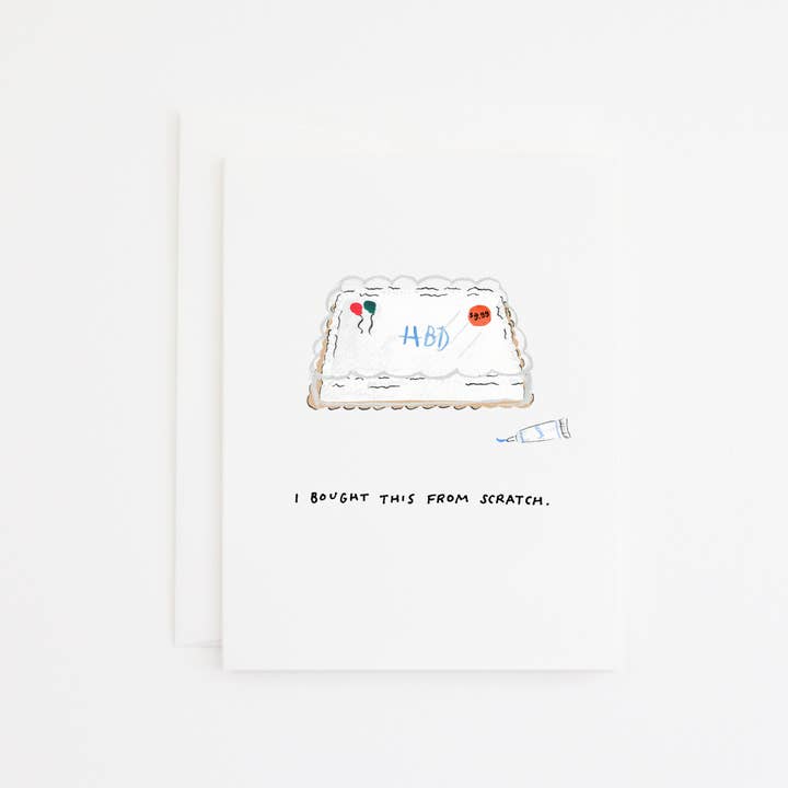 Store Bought Cake Card for wholesale by Party Sally