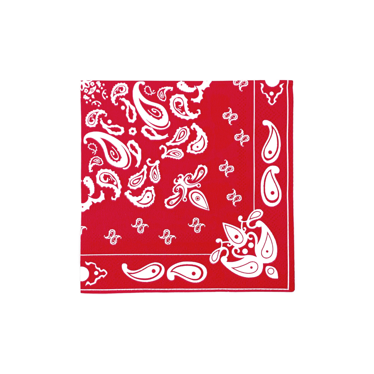 Party West – wholesale Disposable napkin – Red Bandana Cocktail Napkins (Set of 20)0