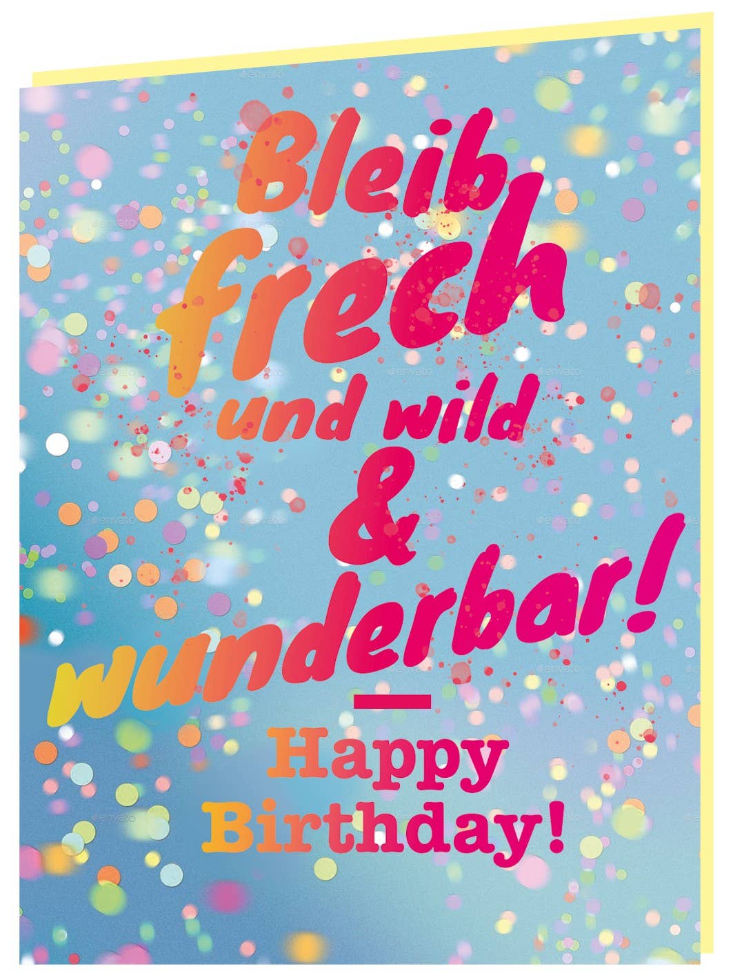 Netti li jae – wholesale Presentetikett – Var fräck och vild & underbar ... Grattis på födelsedagen!1