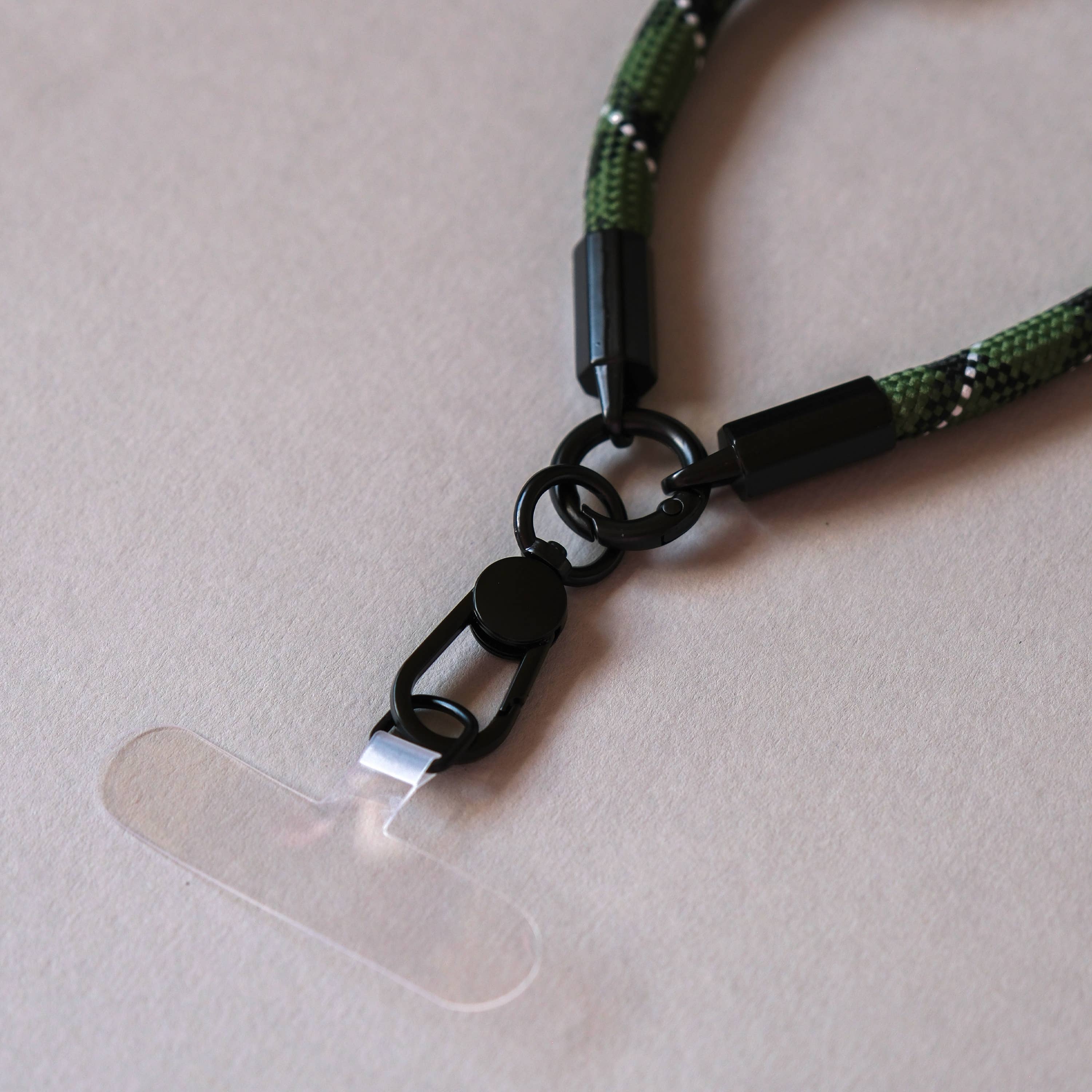 Talk and Tell – wholesale Phonecase strap – Green Black Rope Wrist Phone Strap1