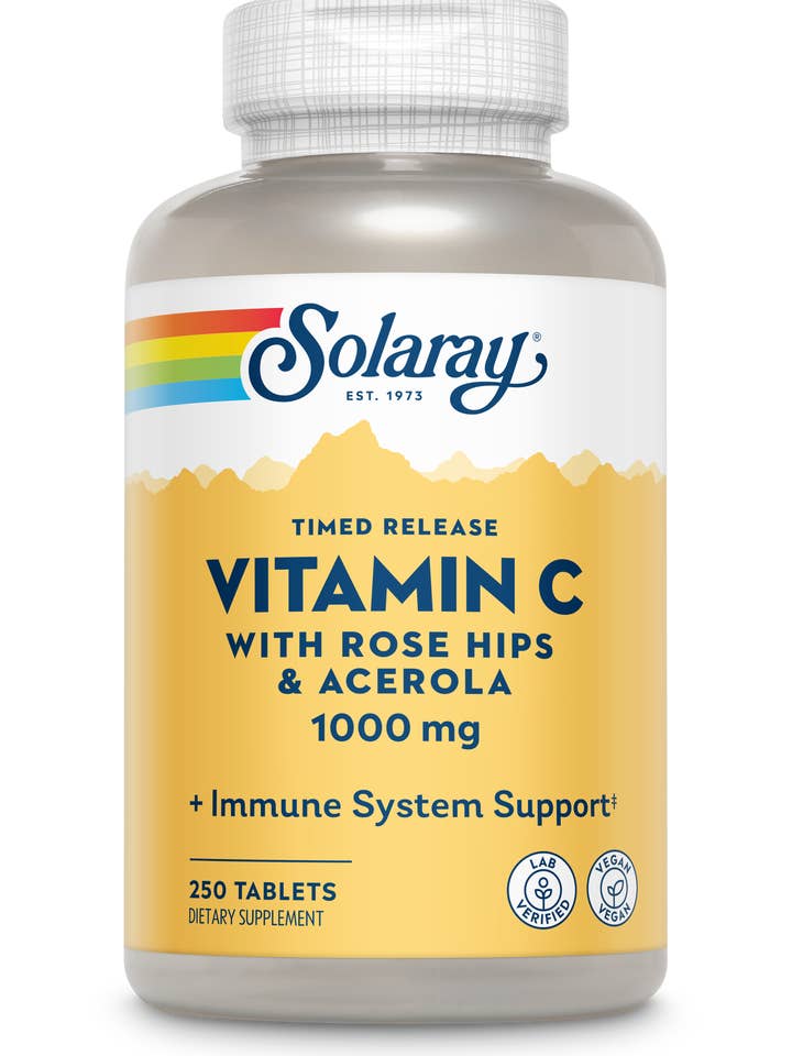 Vitamin C With Rose Hips & Acerola 1000mg for wholesale by Solaray