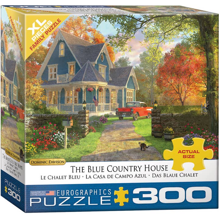 La Maison de Campagne Bleue pour la vente par Eurographics Puzzles USA