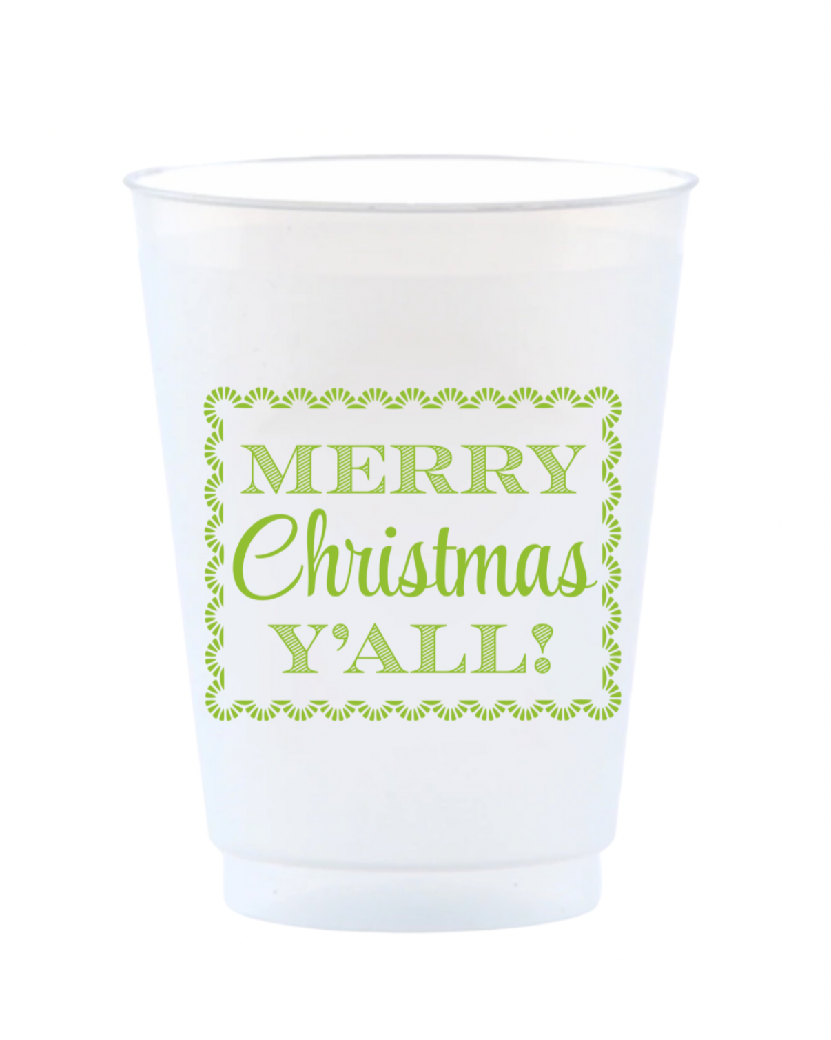 perk - Wholesale Disposable Cup - Merry Christmas Y’all Reusable Frost Flex Cups0