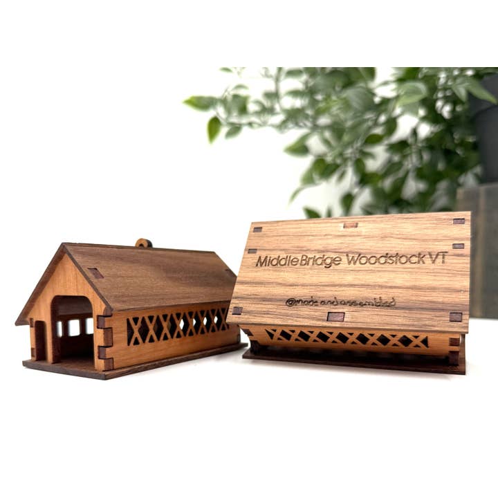 Made and Assembled - Wholesale Ornament - Covered Bridge Ornament - Heritage3