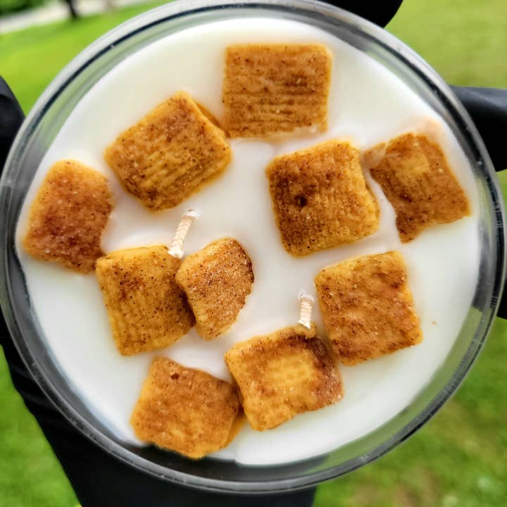 SheaLuxCo - Wholesale Novelty Candle - Cinnamon Toast Crunch Cereal Candle-Mini Candle