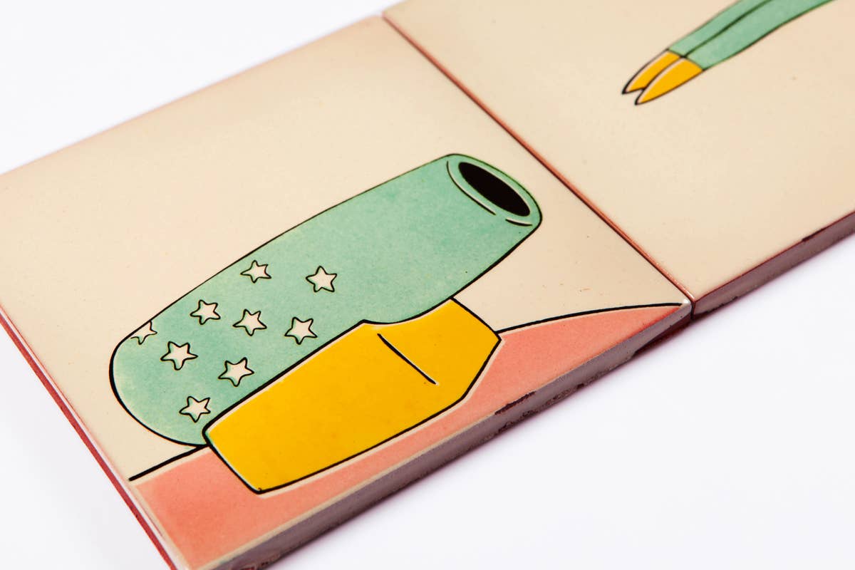 Bussoga - Wholesale Wall Tile - Self Adhesive Wall Mural 3 Tiles, Bullet Man1