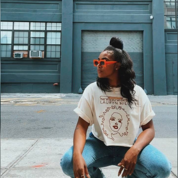 Miseducation of Lauryn Hill Embroidered Crop Tshirt for wholesale by Create The Culture