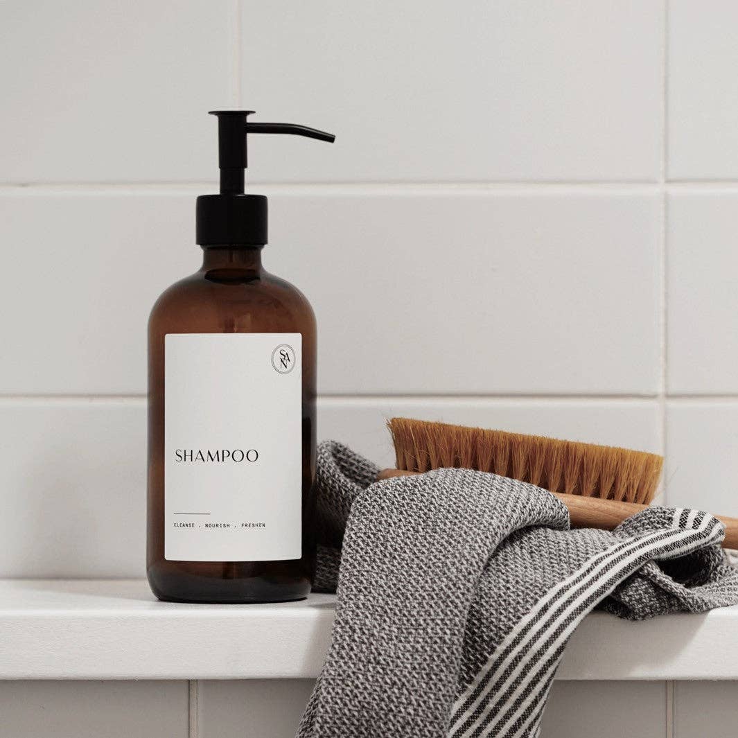 So At Nature – wholesale Soap dispenser – Luxury Amber Glass Pump Bottle 500ml (Lux) - So At Nature4