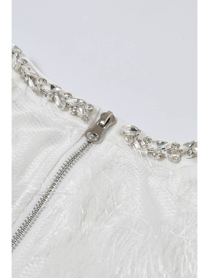 RIVIR - Wholesale Dress - Women's - Lace Long Sleeve Dress with Zigzag Pattern7