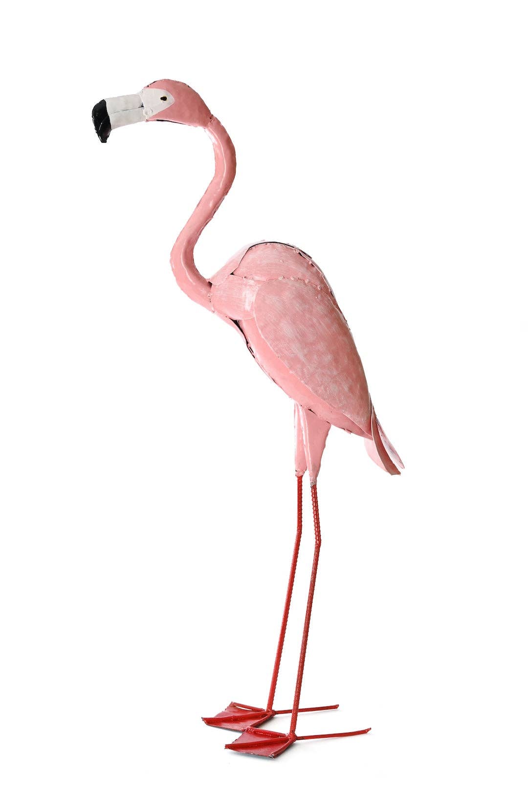 Swahili | AFRICAN MODERN - Wholesale Sculpture - Small Pink Recycled Metal Flamingo Sculpture2