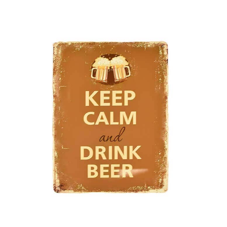 giftland - Wholesale Sign - Metal Tin Sign Keep Calm Drink Beer