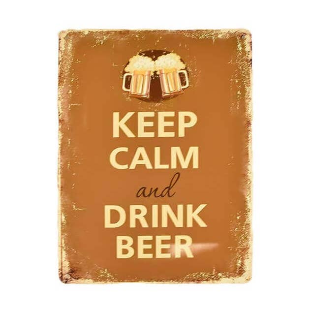 giftland - Wholesale Sign - Metal Tin Sign Keep Calm Drink Beer0