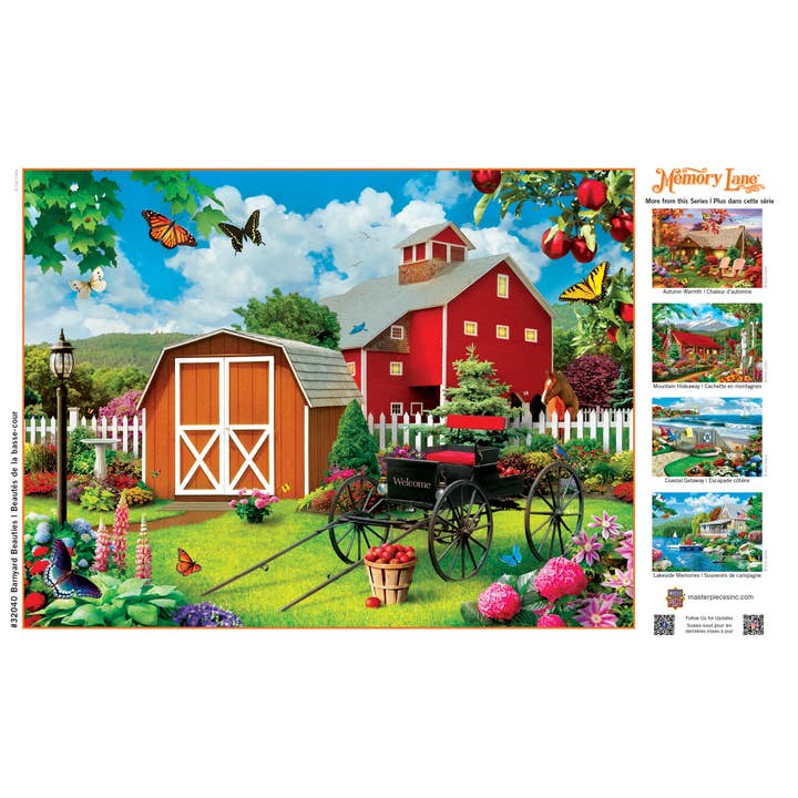 Masterpieces Puzzles - Wholesale Puzzle - Adult - Memory Lane - Barnyard Beauties 300 Piece EZ Grip Puzzle